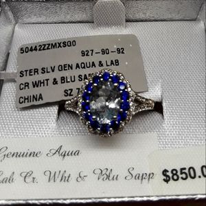 Size 7 Aquamarine ring